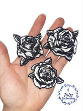 Load image into Gallery viewer, Black Rose Patch set 3p.