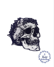 Load image into Gallery viewer, Skeleton Patch, Skull with flowers