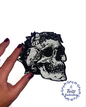 Load image into Gallery viewer, Skeleton Patch, Skull with flowers