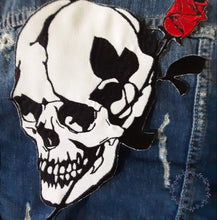 Load image into Gallery viewer, Skeleton Patch, Reaper back patch, Large Skull Backpatch,, Goth Patch, Motorcycle Patches, Biker Patch