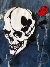 Load image into Gallery viewer, Skeleton Patch, Reaper back patch, Large Skull Backpatch,, Goth Patch, Motorcycle Patches, Biker Patch