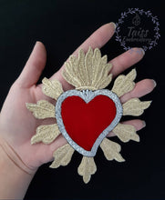 Load image into Gallery viewer, Heart patch Iron on patch Embroidered patch