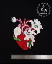 Load image into Gallery viewer, Heart patch Flower patch Iron on patch