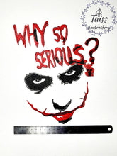 Load image into Gallery viewer, Patch death Movie Replica Joker Grand  iron on, monster patch, goth patch, horror patch, embroidery patch.