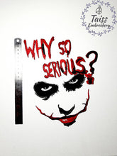 Load image into Gallery viewer, Patch death Movie Replica Joker Grand  iron on, monster patch, goth patch, horror patch, embroidery patch.