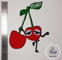 Load image into Gallery viewer, Designer patches large embroidered patch  Iron on patches Embroidered patch Cherry