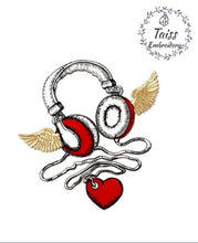 Load image into Gallery viewer, Music patch Heart patch Large iron on patch