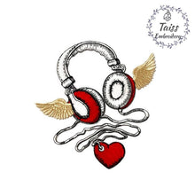 Load image into Gallery viewer, Music patch Heart patch Large iron on patch