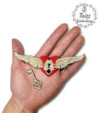 Load image into Gallery viewer, Heart patch Steampunk patch iron on patch