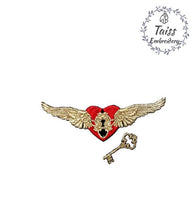 Load image into Gallery viewer, Heart patch Steampunk patch iron on patch