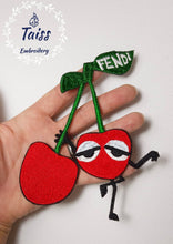 Load image into Gallery viewer, Designer patches large embroidered patch  Iron on patches Embroidered patch Cherry