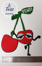 Load image into Gallery viewer, Designer patches large embroidered patch  Iron on patches Embroidered patch Cherry