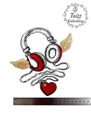 Load image into Gallery viewer, Music patch Heart patch Large iron on patch