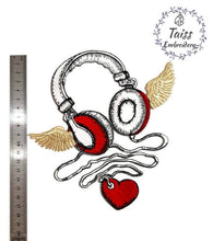 Load image into Gallery viewer, Music patch Heart patch Large iron on patch