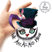 Load image into Gallery viewer, Cheshire cat patch Alice in wonderland iron on patch