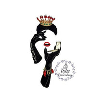 Load image into Gallery viewer, Designer patch, Black queen patch, Aesthetic applique, Large iron on patch