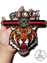 Load image into Gallery viewer, Patches for jackets Tiger head patch Large embroidered Iron on patch.