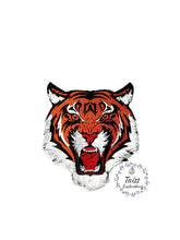 Load image into Gallery viewer, Tiger patch large 3D effect embroidered Iron on patch.