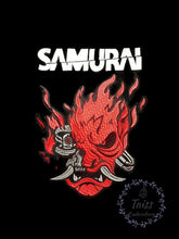 Load image into Gallery viewer, Cyberpunk 2077 patch, Embroidered back patch, Samurai, Oni Demon patch