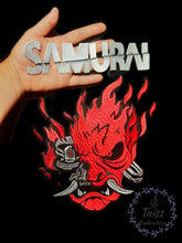 Load image into Gallery viewer, Cyberpunk 2077 patch, Embroidered back patch, Samurai, Oni Demon patch