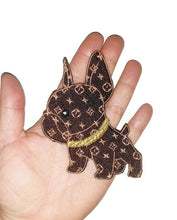 Load image into Gallery viewer, Designer patch, dog patch, embroidered iron on patch