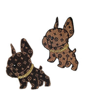 Load image into Gallery viewer, Designer patch, dog patch, embroidered iron on patch