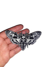 Load image into Gallery viewer, Moth  Large Deaths Head Embroidered Iron Sew On Back Patch