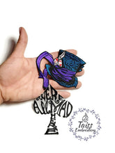 Load image into Gallery viewer, Embroidered patch iron on, White rabbit patch, Alice in wonderland, Cheshire cat patch, mad hatter patch, large patch