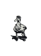 Load image into Gallery viewer, Skater Duck Patch - Skateboarding Bird Embroidery Iron-On - Cool Duck with Goggles Aesthetic - Streetwear Skater Gift - Weirdcore Alt Fashion Accessory
