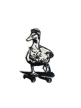 Load image into Gallery viewer, Skater Duck Patch - Skateboarding Bird Embroidery Iron-On - Cool Duck with Goggles Aesthetic - Streetwear Skater Gift - Weirdcore Alt Fashion Accessory
