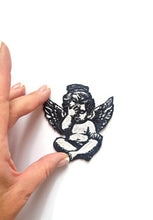 Load image into Gallery viewer, Crying Cupid Cherub Patch - Sad Angel Iron On Applique for Jacketsrt
