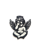 Load image into Gallery viewer, Crying Cupid Cherub Patch - Sad Angel Iron On Applique for Jacketsrt
