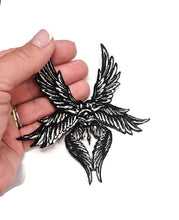 Load image into Gallery viewer, Seraphim Angel Patch Iron On Biblical Four Winged Angel Embroidered Patches for Battle Jacket Gothic Clothing Occult Tattoo Eye Badge Vest
