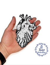 Load image into Gallery viewer, Anatomical heart patch, goth patch
