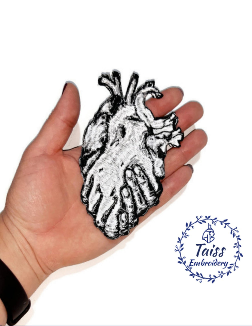 Anatomical heart patch, goth patch