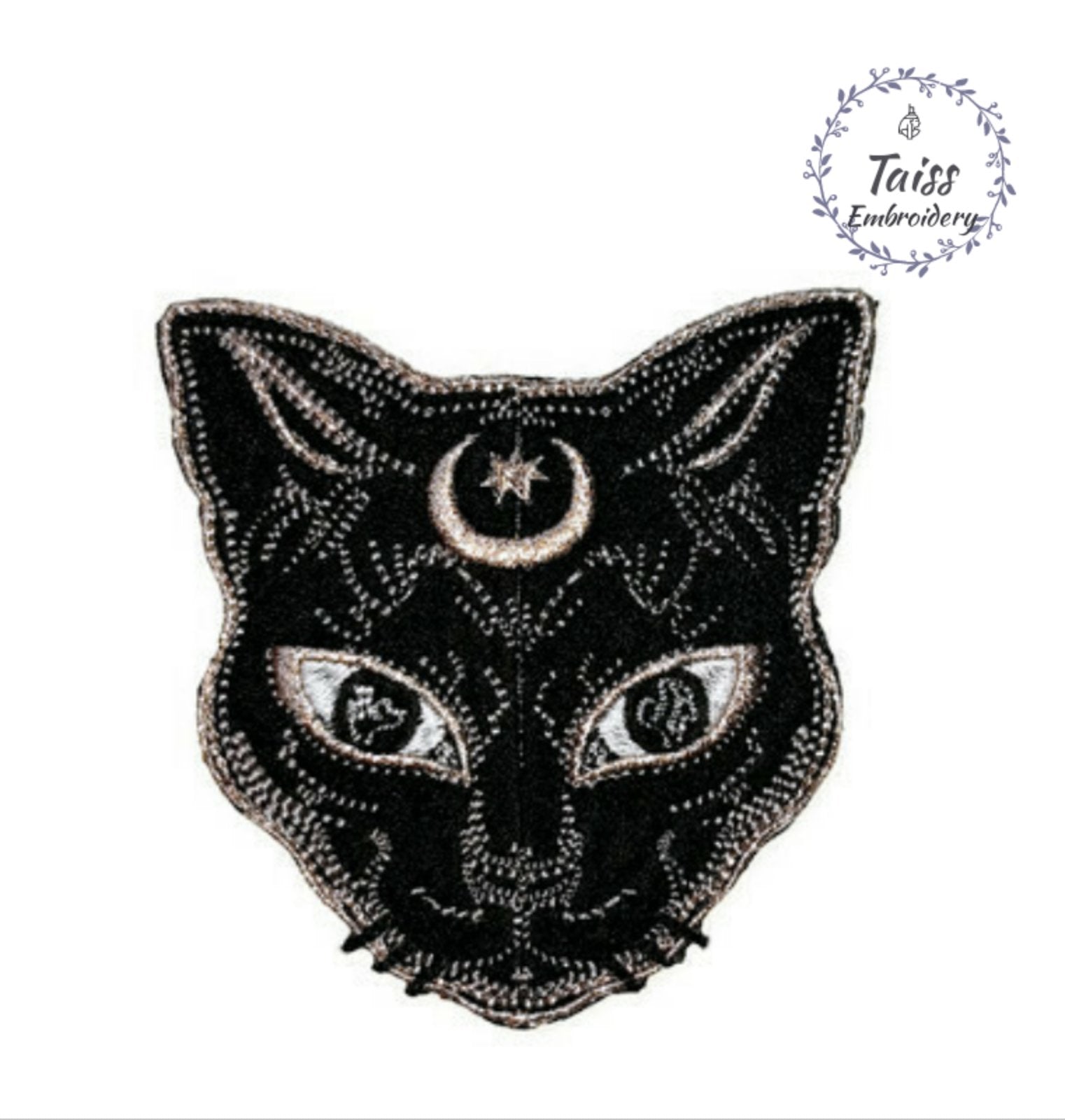 Red Cat's Eye Tattoo Wicca Occult Goth Patches For Clothing Badges