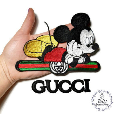Gucci patch, Large embroidered iron on patch – Embroidery Taiss