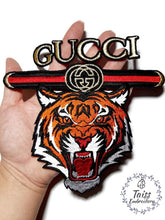 Load image into Gallery viewer, Patches for jackets Tiger head patch Large embroidered Iron on patch.
