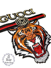 Load image into Gallery viewer, Patches for jackets Tiger head patch Large embroidered Iron on patch.
