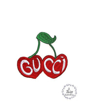 Load image into Gallery viewer, Cherry patches, designer patch, embroidered iron on patch.
