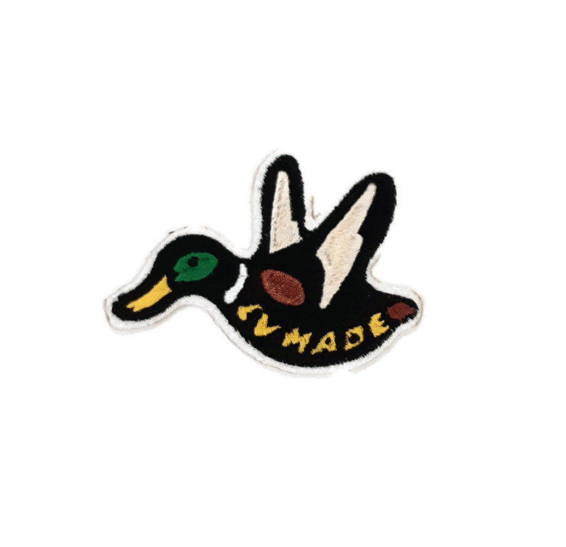 Designer patch, duck patch, embroidered iron on patch