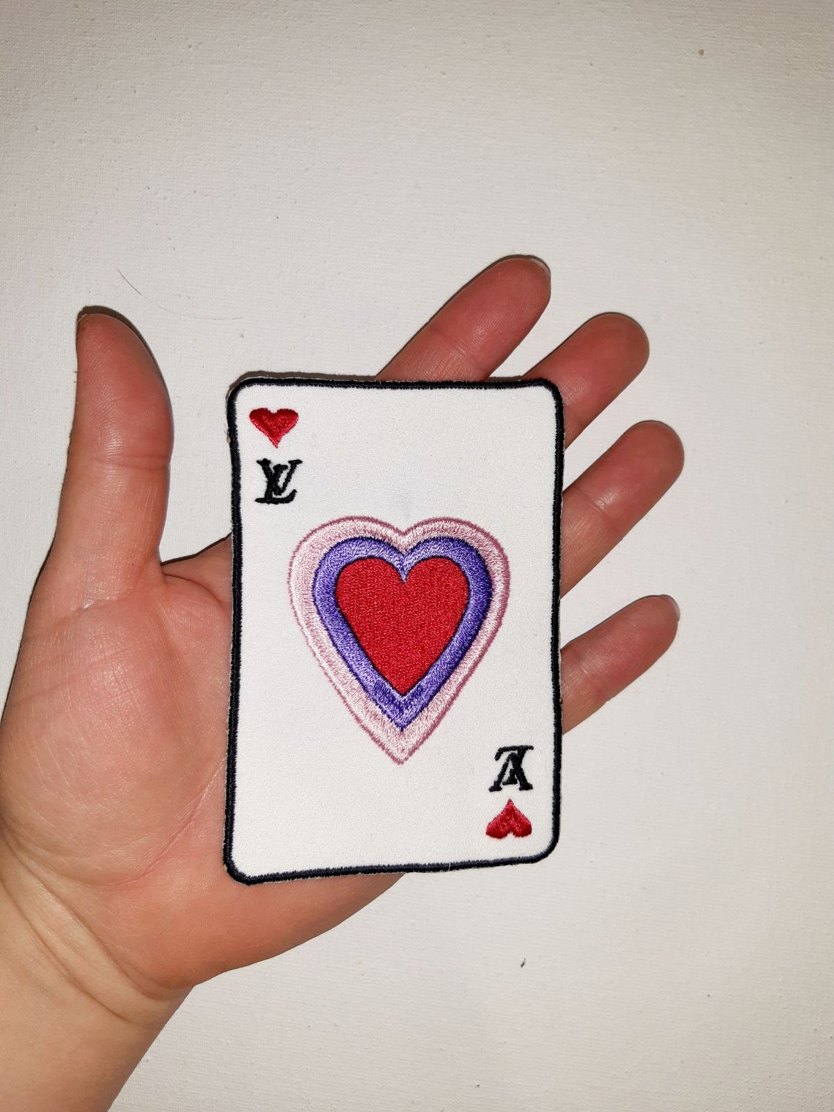 Designer patch Playing cards patch Large embroidered iron on patch ...